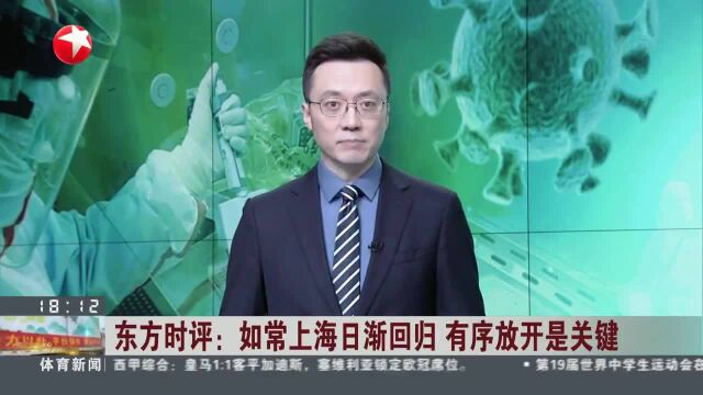 东方时评:如常上海日渐回归 有序放开是关键