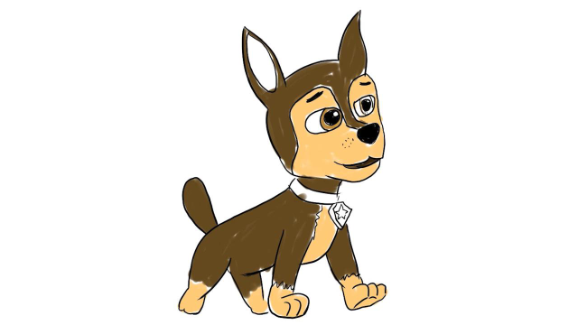 汪汪队立大功动画中的搜救犬阿奇卡通造型画法