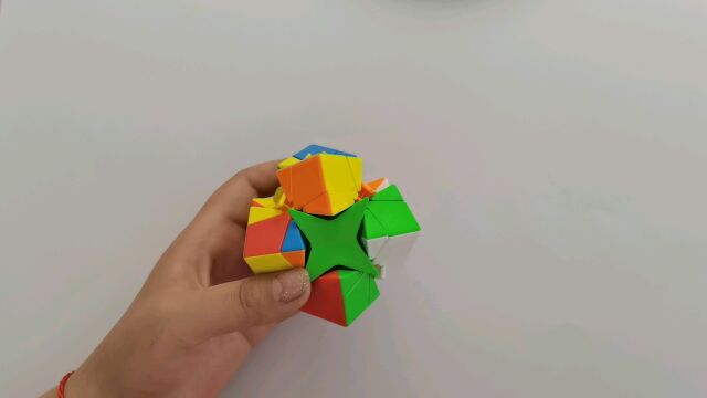 北极星魔方入门教程黄绿红与黄蓝橙棱块侧边小角块