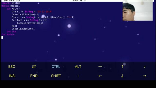 vb.net,Split()函数的功能是分裂字符串,通过循环遍历字符串.