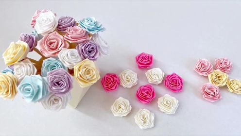 创意纸艺手工教程——用纸条折玫瑰花教程