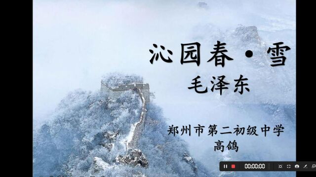 高鸽老师讲语文 九上 《沁园春 雪》 