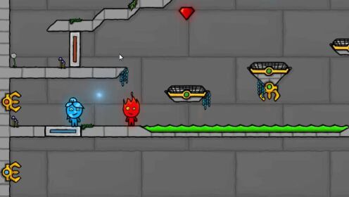 冰火人小游戏系列:冰娃与火娃死里逃生