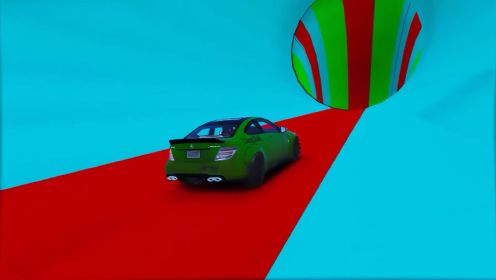 超级赛车动画系列：动感彩虹隧道