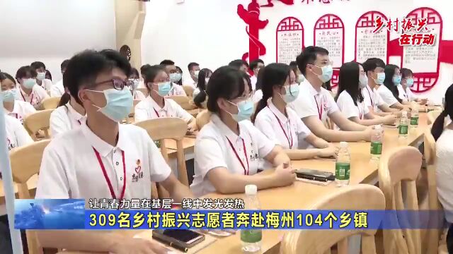 309名乡村振兴志愿者奔赴梅州104个乡镇