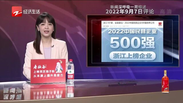 浙江107家 全国首位 2022中国民营企业500强榜单公布