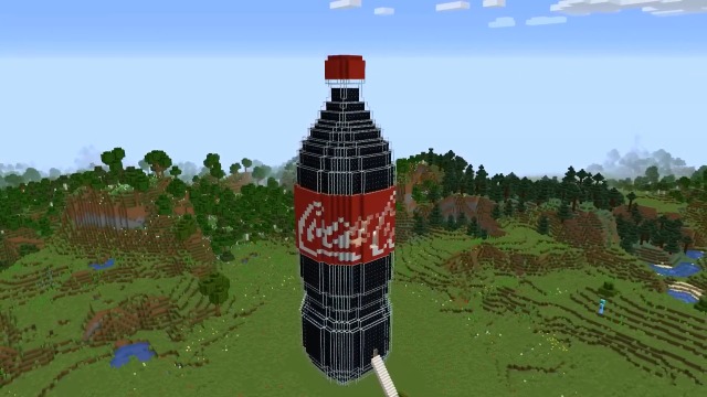 如何在我的世界中建造可乐瓶