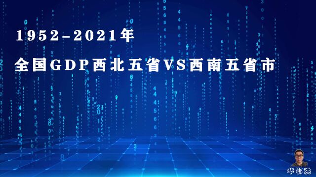 第7集|19522021年 全国GDP西北五省VS西南五省市