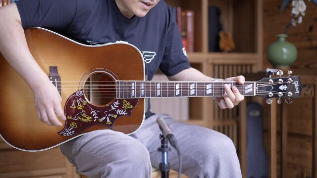 吉普森Gibson hummingbird red spruce 2022蜂鸟 吉他评测