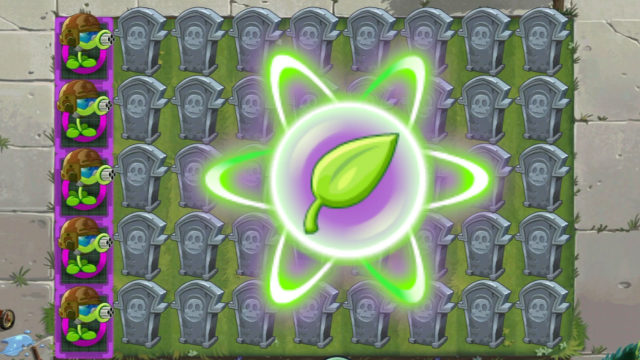 植物大战僵尸:一个能量豆,哪一株豌豆能秒全屏墓碑?