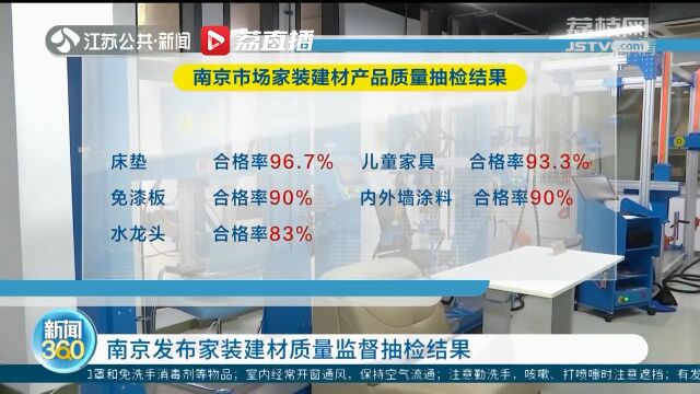 南京发布家装建材质量监督抽检结果 合格率较高