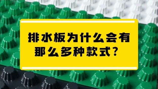 排水板为什么会有那么多的款式?