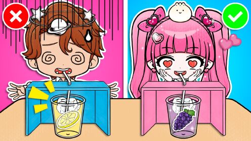 包子公主小伶与坤坤的随机饮料挑战