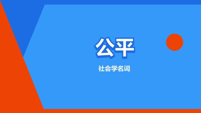 “公平”是什么意思?