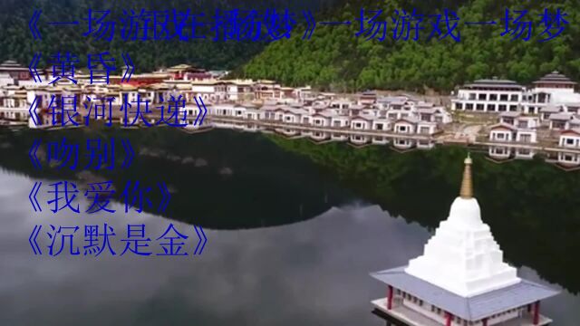 《一场游戏一场梦》《黄昏》《银河快递》《吻别》《我爱你》《沉默是金》