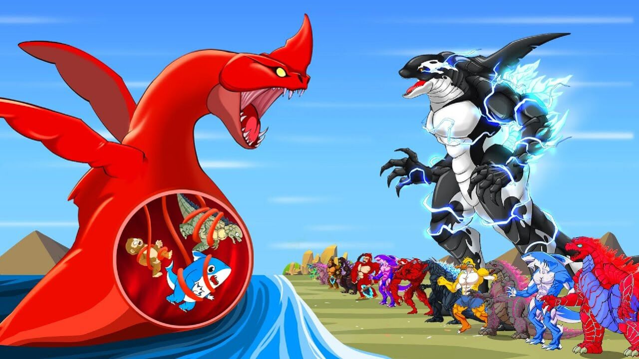 虎鲸宝宝超级进化,进阶虎鲸哥斯拉战士