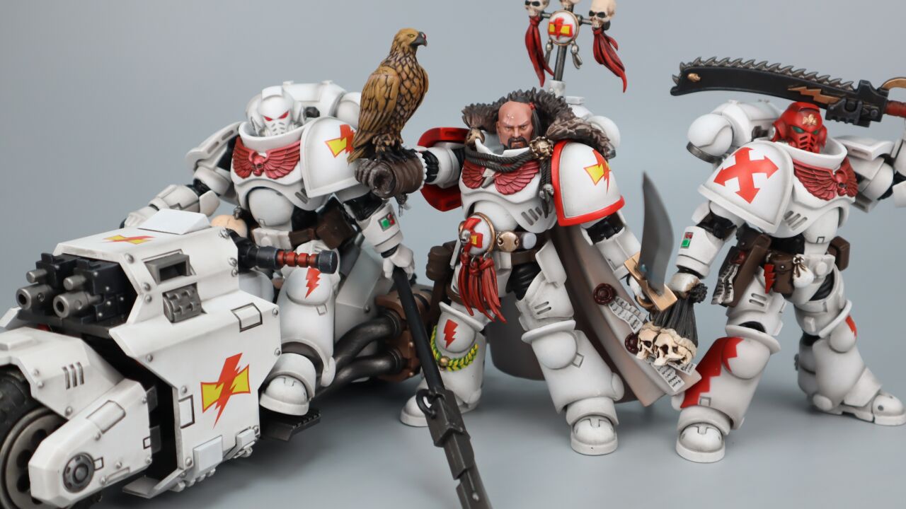 joytoy暗源 战锤40k 白疤战团