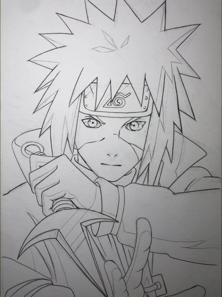 手绘火影忍者动漫人物秽土转生波风水门过程图