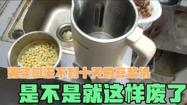 购买回来不到十天的豆浆机,是不是就这样废了