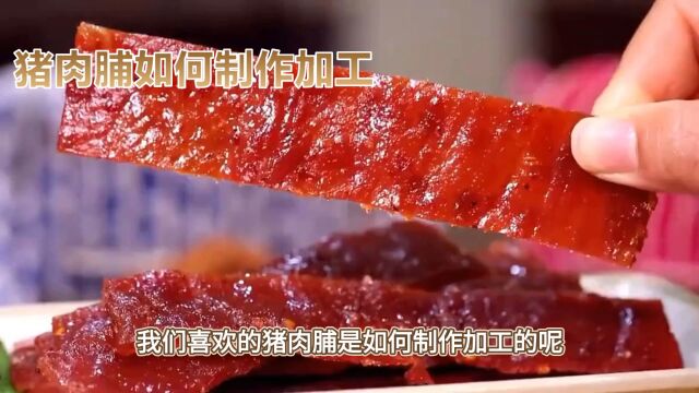 猪肉脯是如何制作加工的