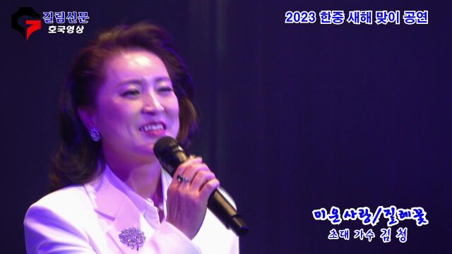 20023 韩中新年音乐晚会 歌手金青 演唱 “讨厌的爱”