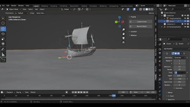 【Blender插件】 Floatify V1.0 漂浮海洋浮动对象浮萍船漂泊