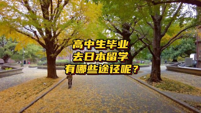 高中生毕业赴日留学,都有哪些途径?