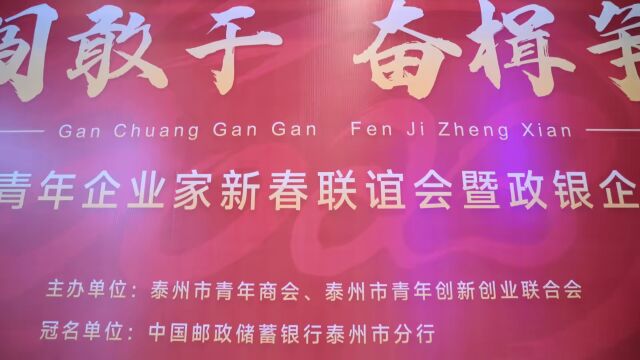 敢闯敢干 奋楫争先丨泰州市青年企业家新春联谊会暨政银企对接会成功举办