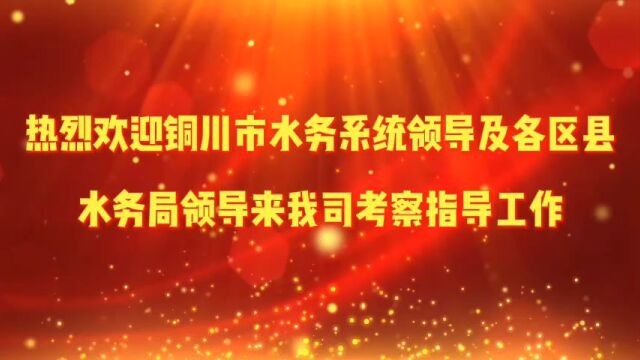 铜川市水务系统领导及各区县水务局领导一行来我司考察调研、指导工作