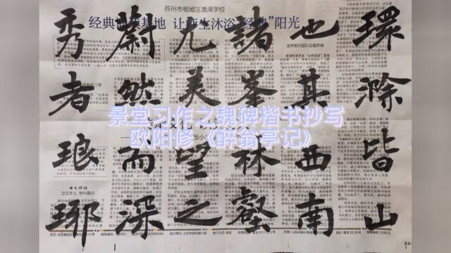 景堂习作之魏碑楷书欧阳修《醉翁亭记》