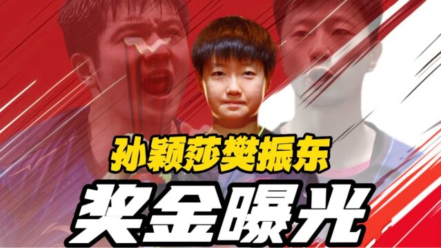 孙颖莎樊振东奖金曝光!莎莎77万樊振东75万,这奖金真的算高吗?