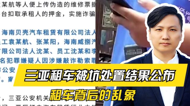 三亚租车被坑处置结果公布,6人被刑拘,租车背后的乱象