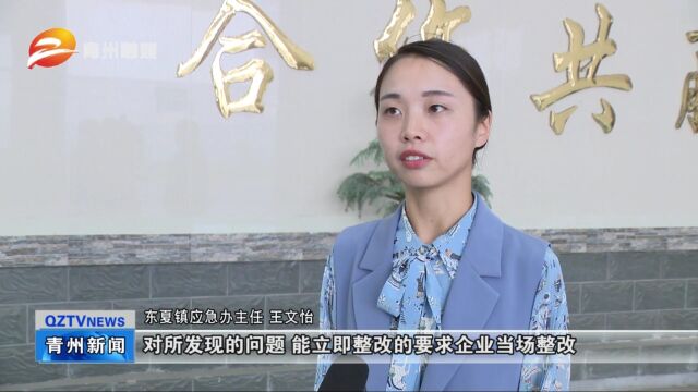 山东青州市东夏镇开展涉气企业安全大检查