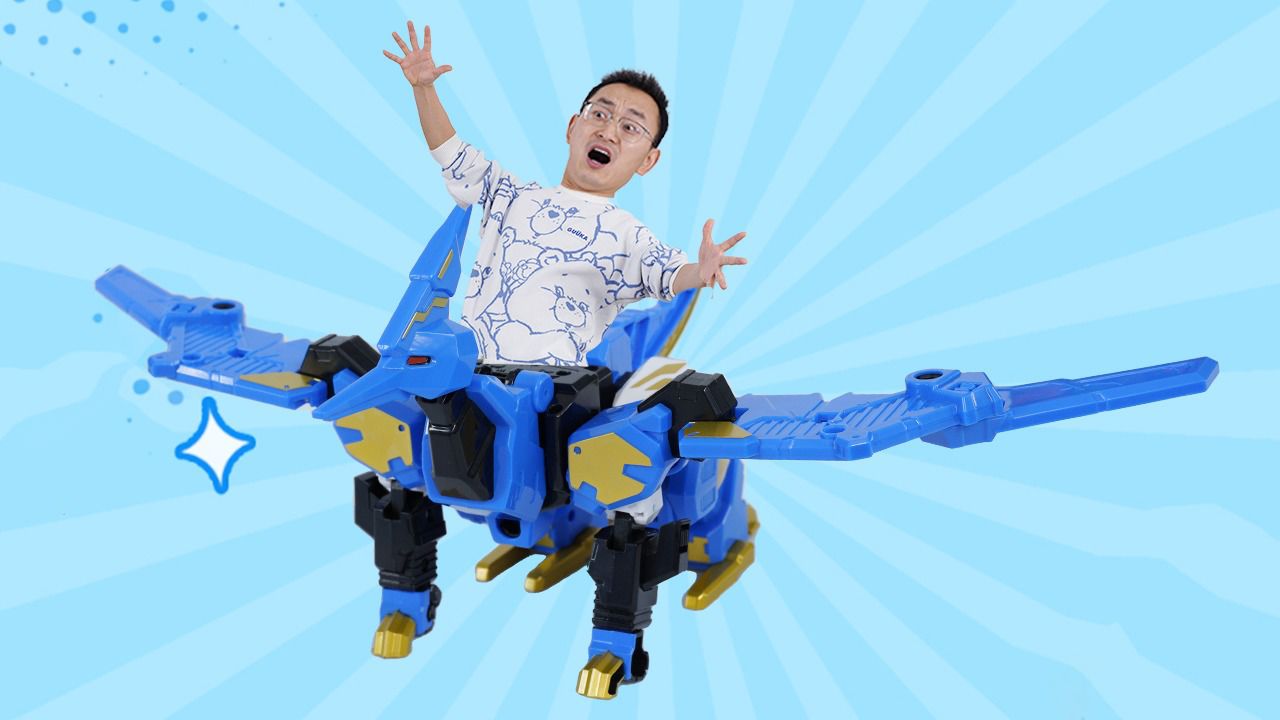 小志和笑笑姐姐开箱电磁皮卡车和电磁战斗机的变形玩具