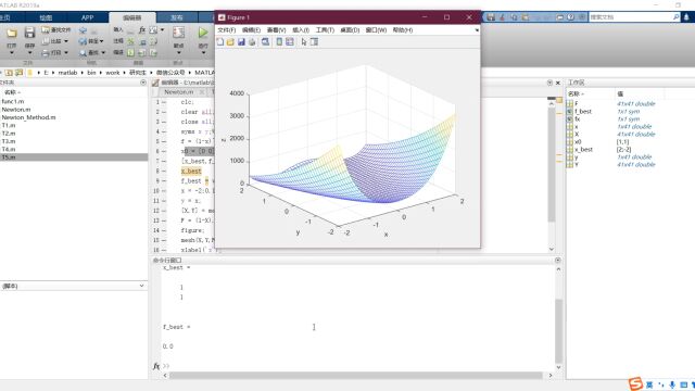 视频讲解MATLAB的牛顿法求多元函数的极值程序加实例