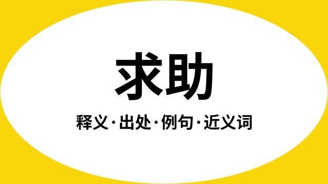 “求助”是什么意思?