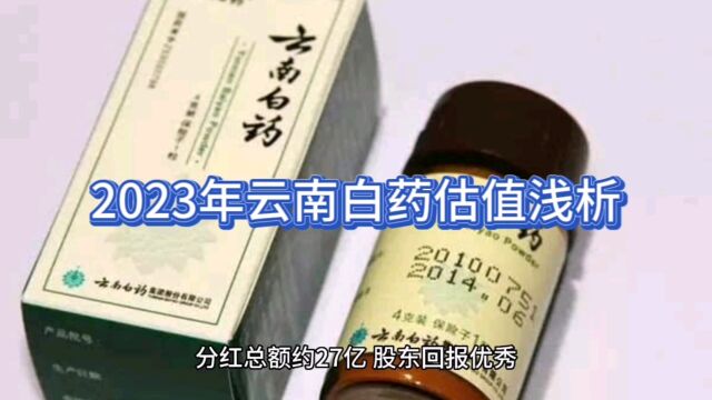 2023年云南白药估值浅析