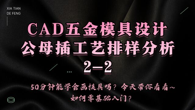 公母插工艺排样分析,CAD五金模具设计零基础学习教程2/2