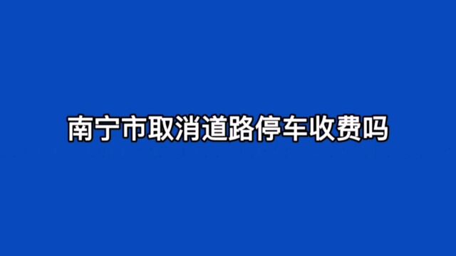 南宁市会取消道路停车位收费吗?不会取消但会纠错纠偏之前错误做法