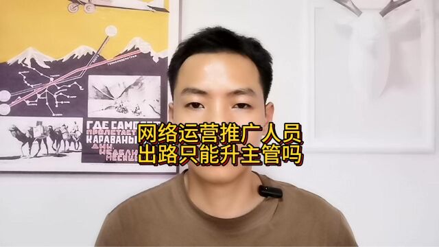 网络运营推广人员出路只能升主管吗