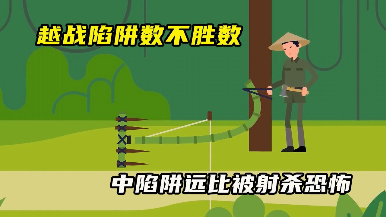 越战陷阱数不胜数，中陷阱远比被射杀恐怖_腾讯视频}