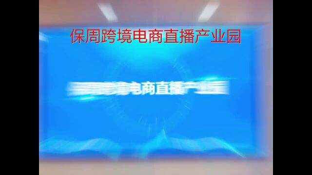 保周跨境电商直播产业园打造电商服务、机构孵化、直播选品中心