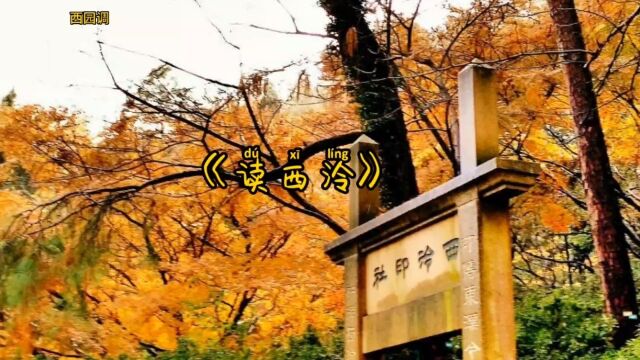 山早诗词《读西泠》江南灵秀美,独居此湖山