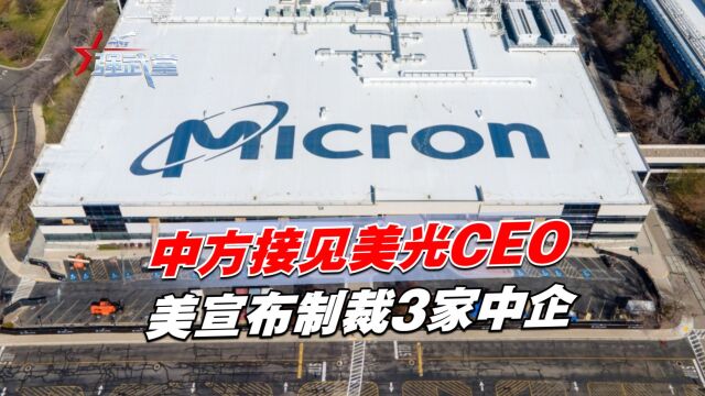 中方接见美光CEO,刚欲解除禁令,不到24小时,美宣布制裁3家中企