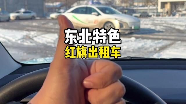 给南方的老铁们看看东北特色,红旗纯电出租车冬天续航100公里!排队换电大军!#红旗出租车排队换电