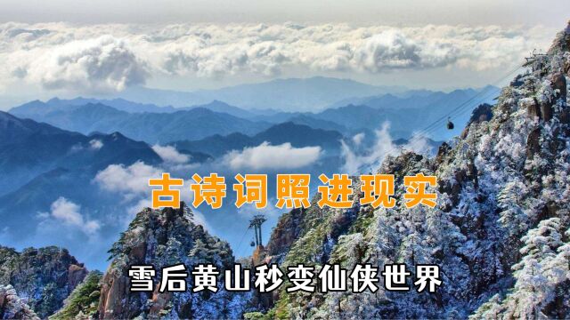 看到了古人眼中的世界,理解了对影成三人,雪后黄山秒变仙侠世界