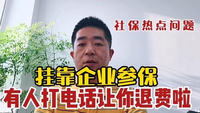 挂靠企业参保,有人打电话让你退费啦 #社保 #失业金 #失业补助金