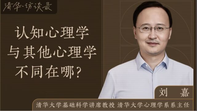 【清华ⷨ𐈥𝕣€‘刘嘉:认知心理学与其他心理学不同在哪?