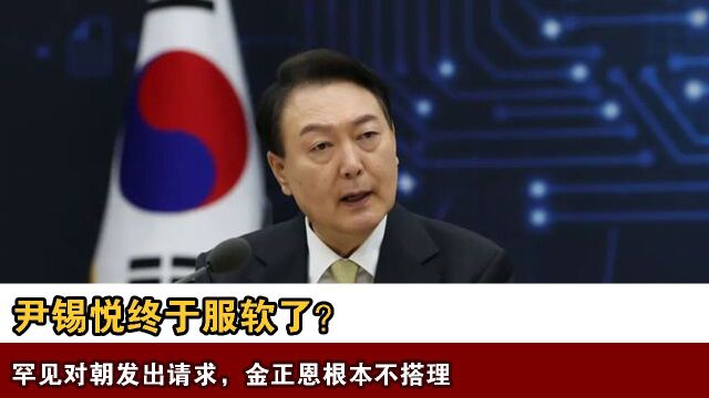 尹锡悦终于服软了?罕见对朝发出请求,金正恩根本不搭理