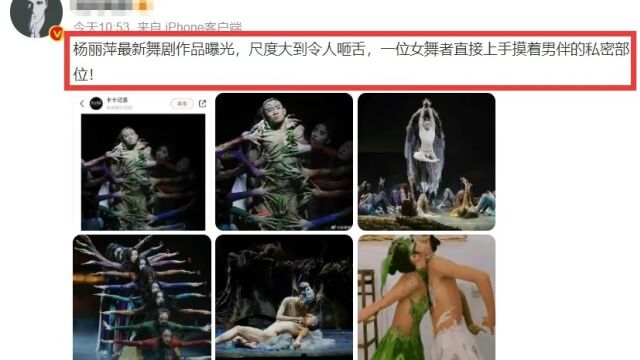 杨丽萍争议升级!男舞者身份被扒,露臀尺度大,更多尴尬画面曝光